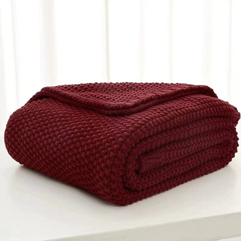 Knit Blanket – Cozy Office & Sofa Throw for AC Naps, Travel, and Home