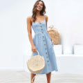 Leisure Summer Pocket Daily Dresses for Women