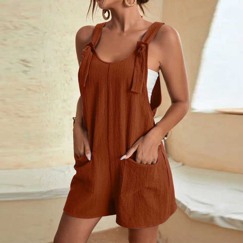 Women's Summer Fashion Jumpsuit – Stylish Sleeveless Overalls & Romper Shorts