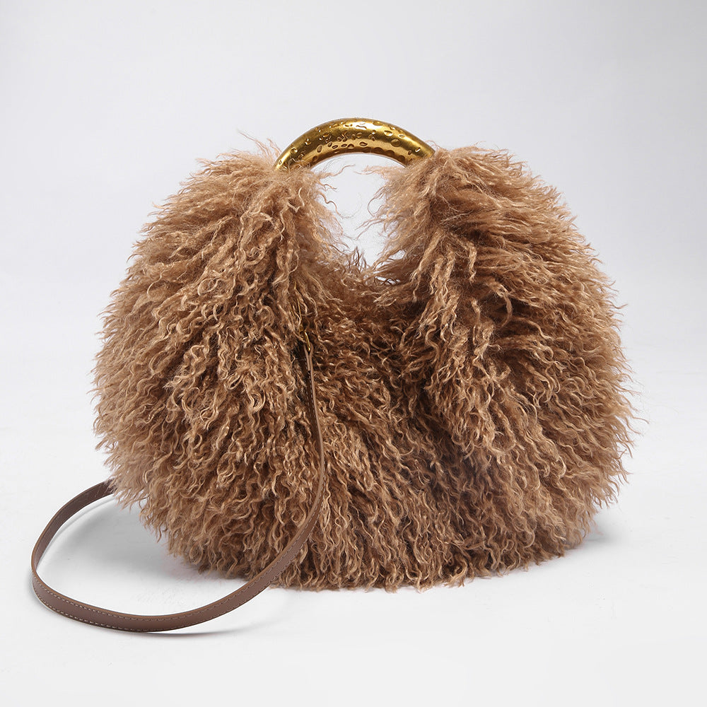 Women's Fuzzy Faux Fur Crossbody Bag