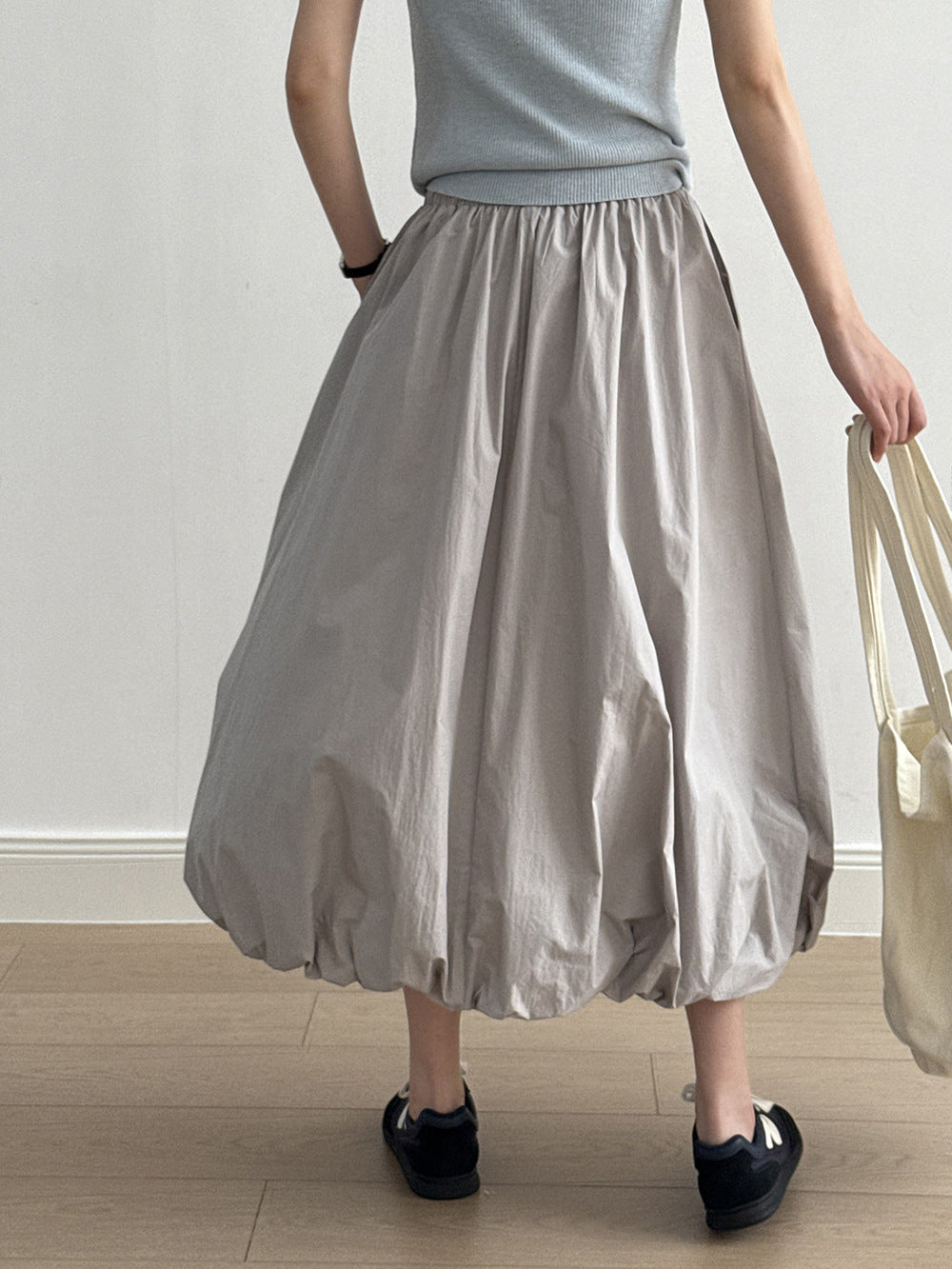 Women's Summer A-Line Skirt-White-M-Free Shipping Leatheretro