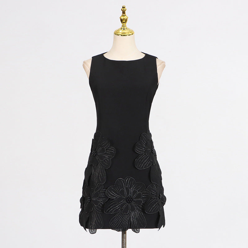 Designed Sweet 3D Floral Sleeveless Mini Dress