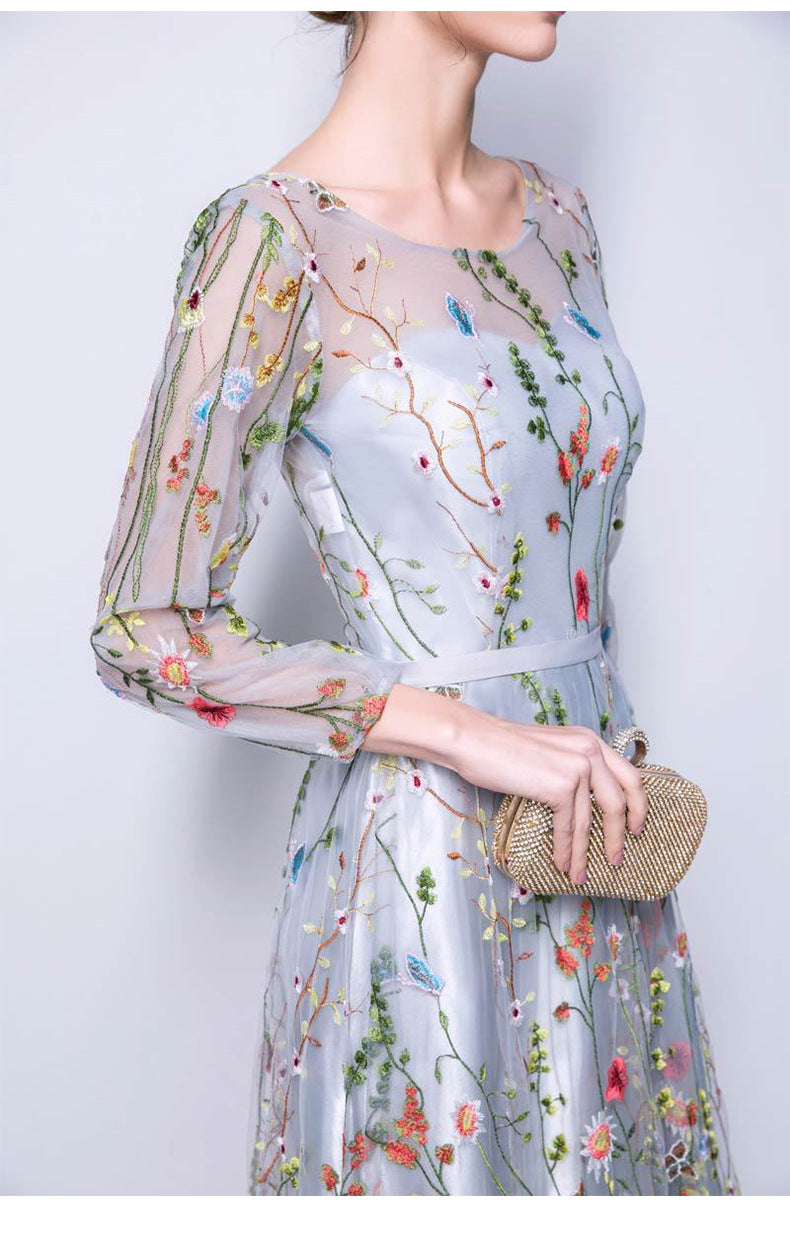 Vintage Elegant Long Sleeves Evening Dresses