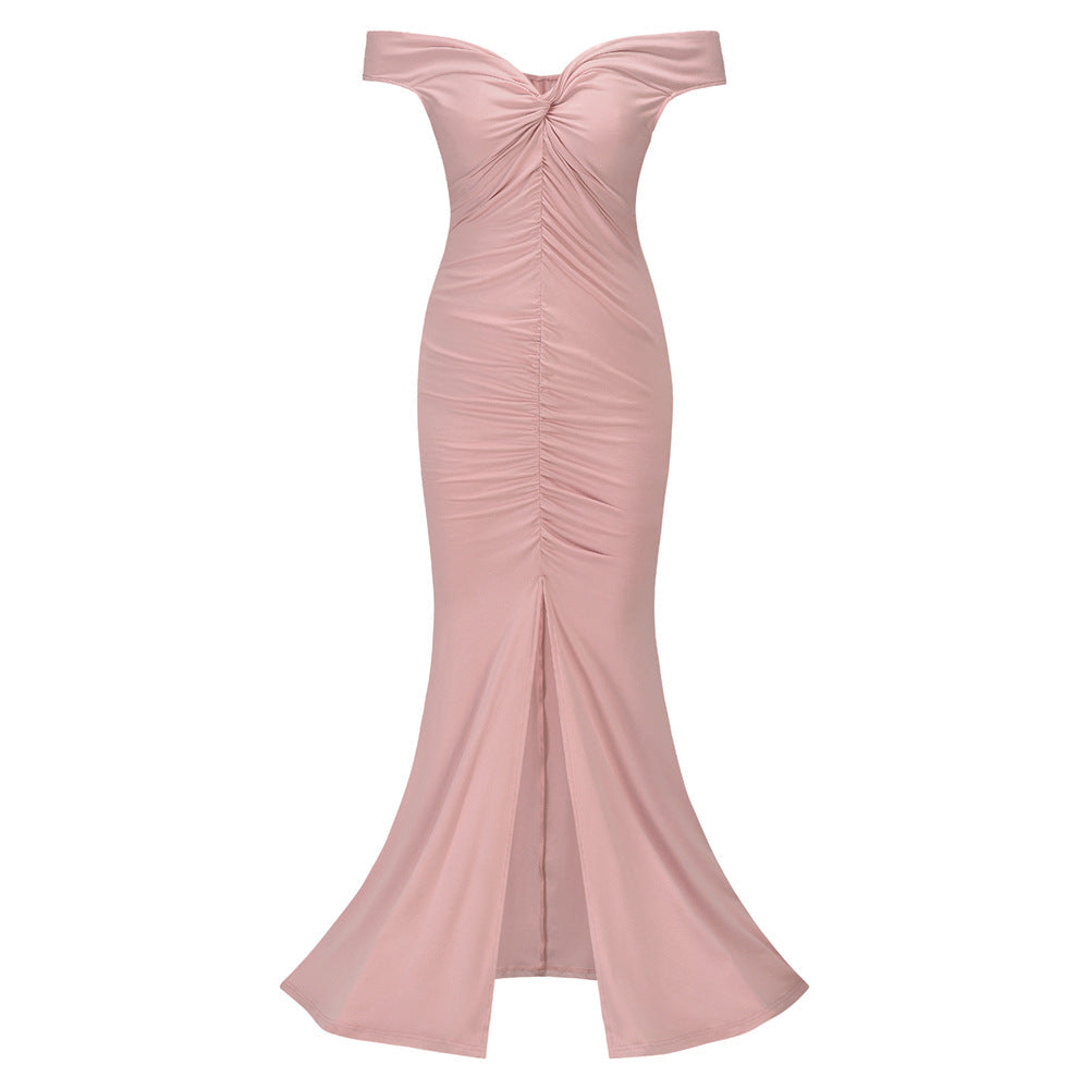 Sexy Backless Slim Women Evening Party Dresses-Dresses-Pink-S-Free Shipping at meselling99