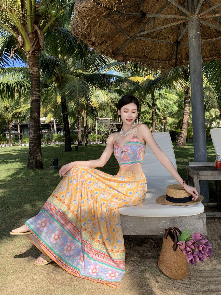 Designed Summer Holiday Tank Tops & Skirts