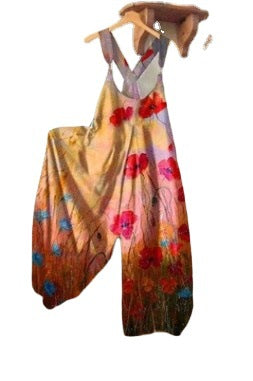 Casual Summer Floral Print Jumpsuits