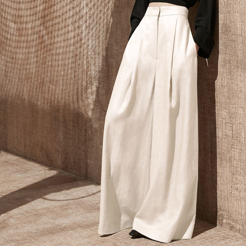 Women's High-Waisted Flowy Wide-Leg Pants
