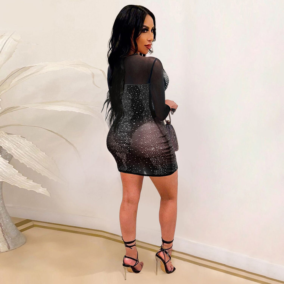 Sexy Women Diamond Night Party Dresses (underwear included)-Party Dresses-Free Shipping at meselling99