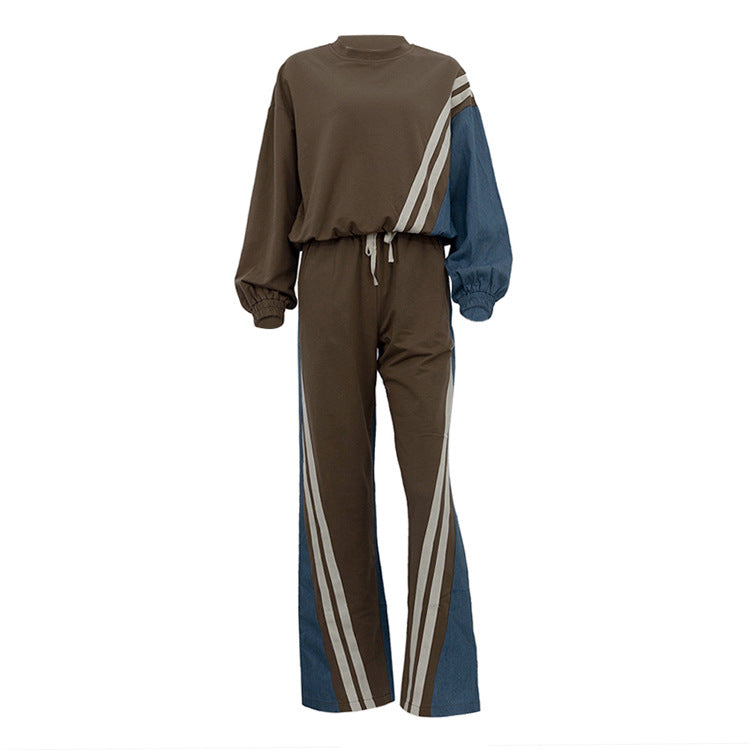 Women's Color-Block Sweatsuit Set