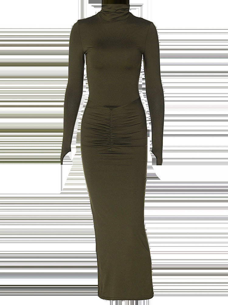 Sexy Stand High Neck Long Sleeves Sheath Dresses