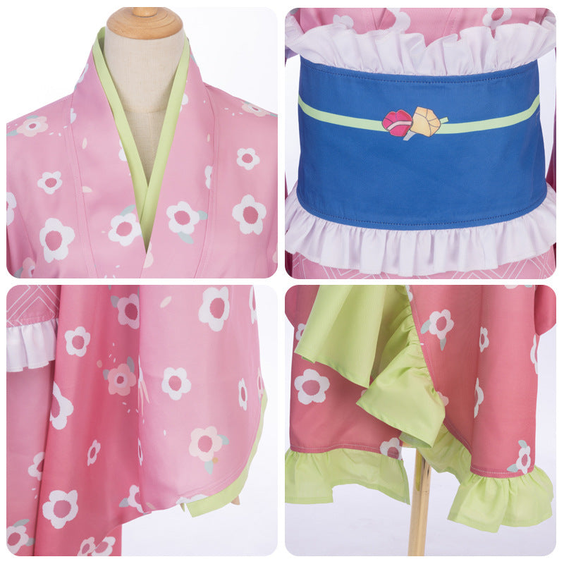 Demon Slayer Kimetsu no Yaiba Mitsuri Kanroji Cosplay Costume