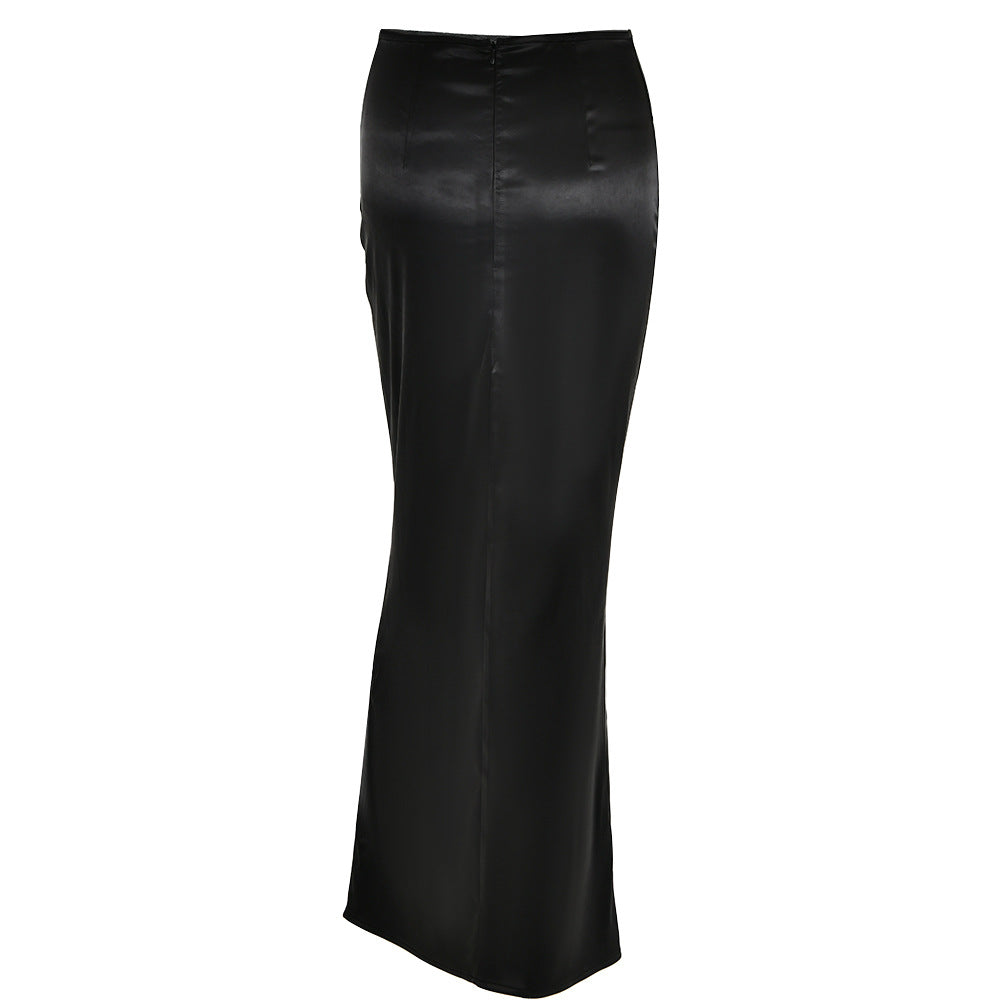 Sexy Women Satin Bodycon Summer Long Skirts