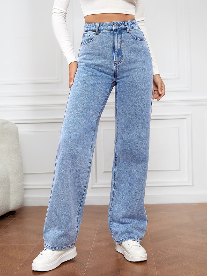 High-Waist Stretch Denim Jeans