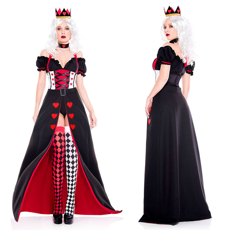 Halloween Costume: Red Queen Heart Princess Alice in Wonderland Dress