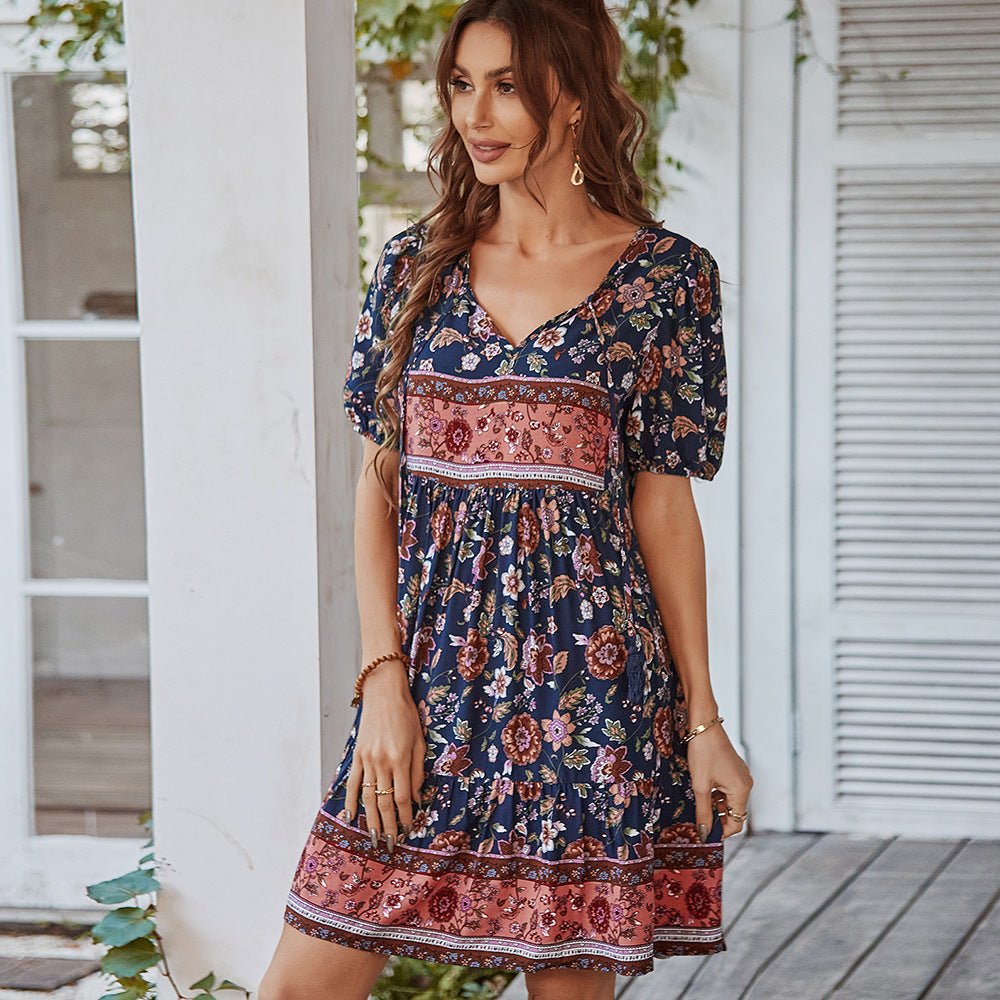 Casual Bohemian Summer Short Dresses