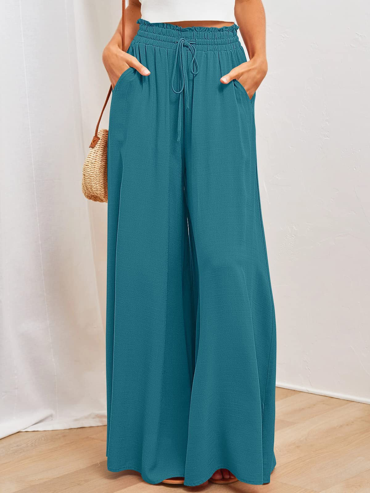 Women's High-Waisted Wide-Leg Palazzo Pants