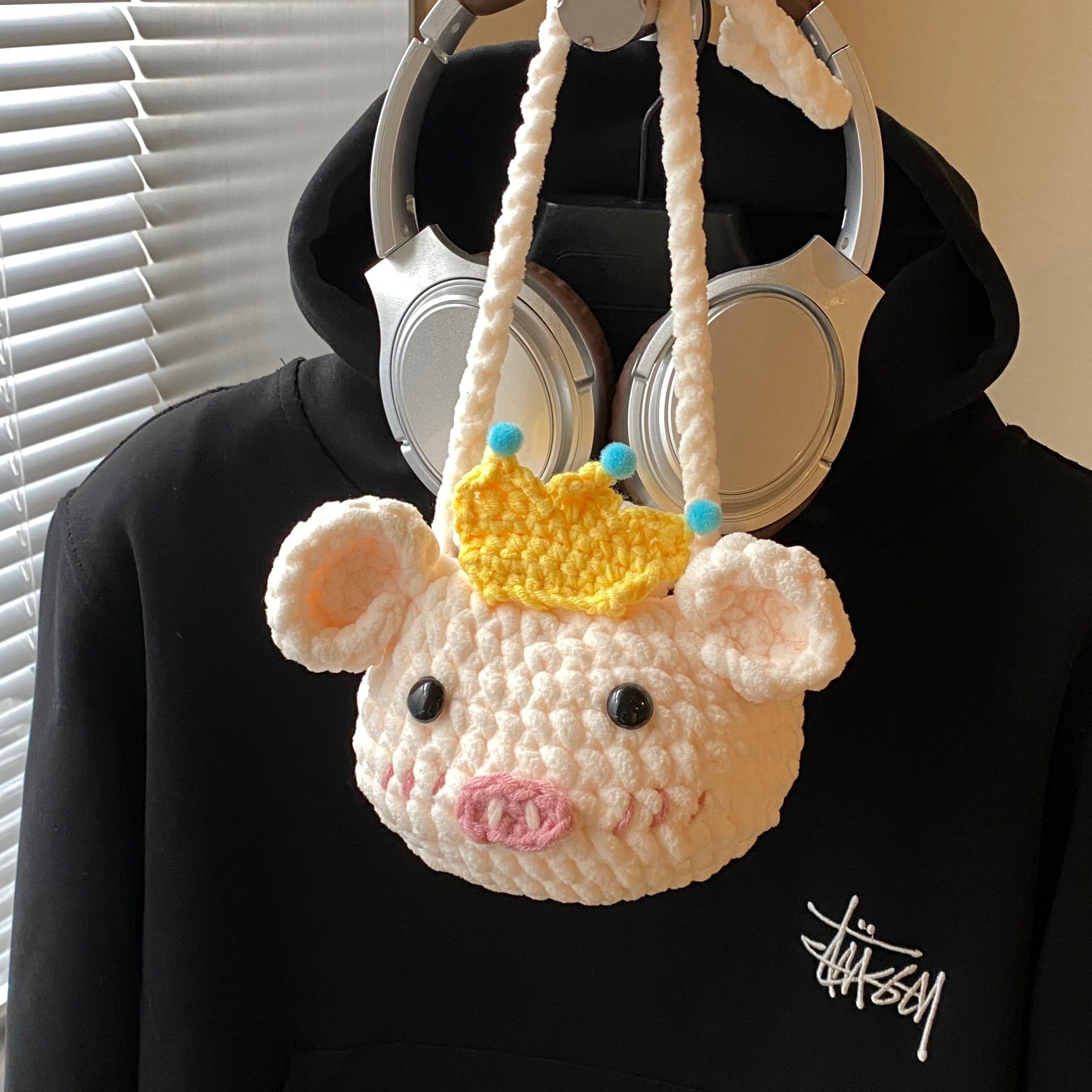 Handmade Knitted Bear Coin Purse