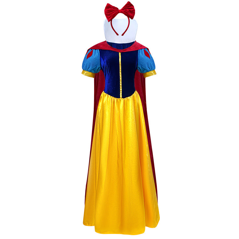 Snow White Costume Dress - Halloween Cosplay & Fairy Tale Stage Performance Outfit