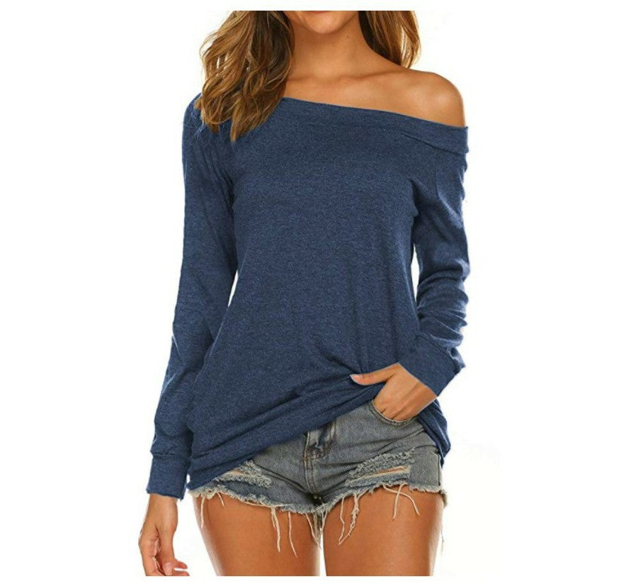 Women's Off-Shoulder Long Sleeve T-Shirt