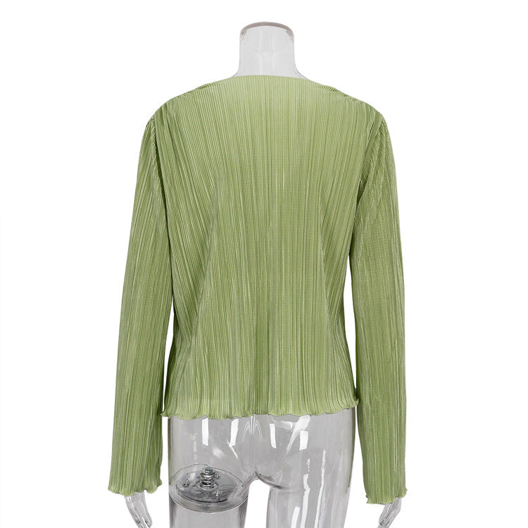 Summer Sexy Crop Top with Flared Sleeves Blouses