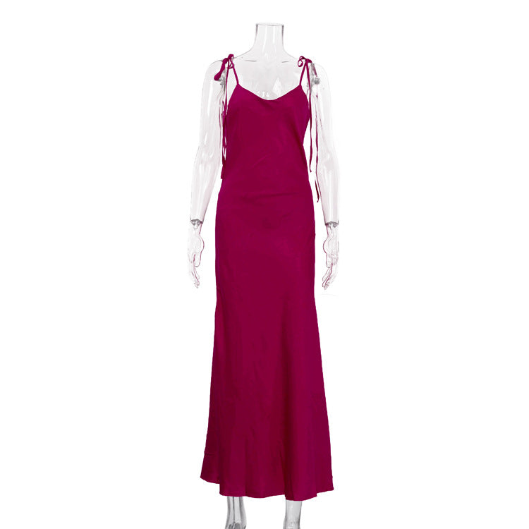 Sexy Satin Long Slip Dress