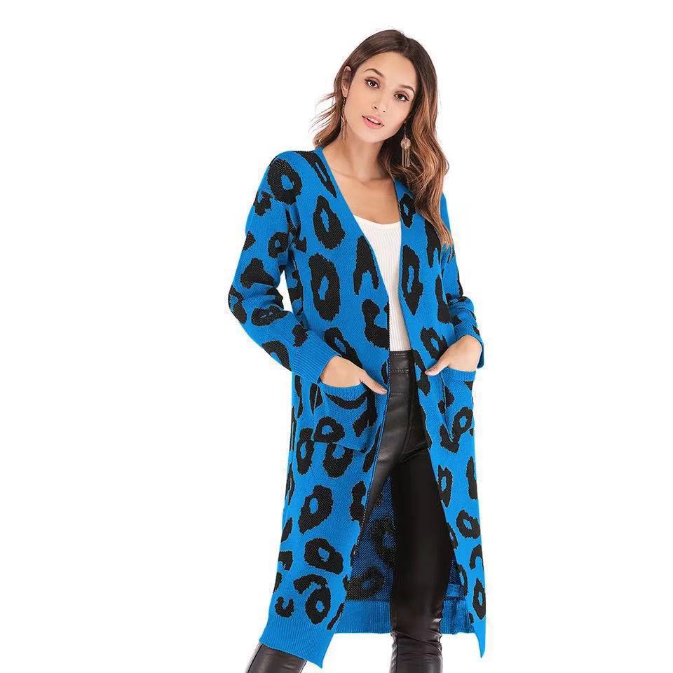Women's Loose Fit Leopard Print Cardigan