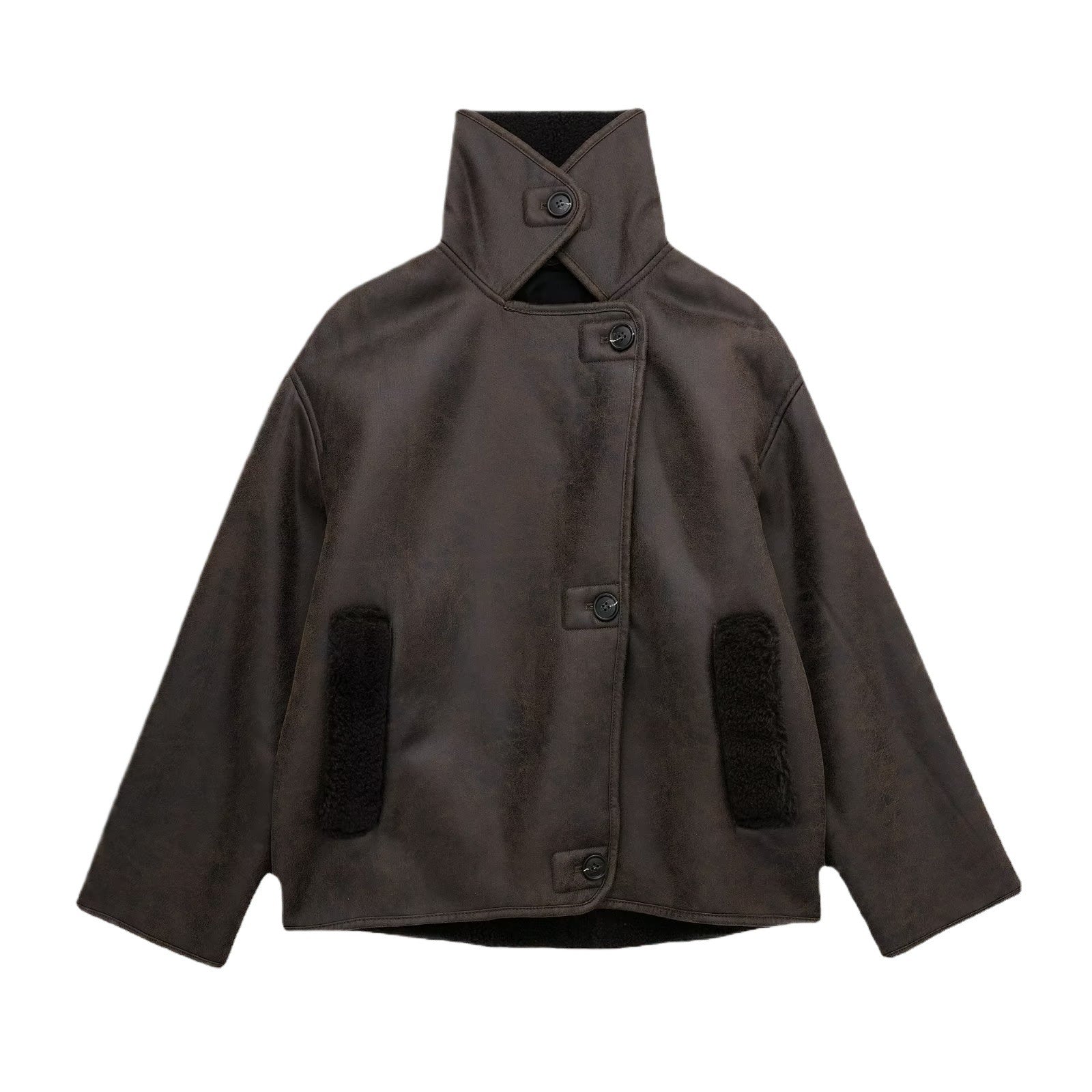 Women's Shearling-Lined Suede Jacket