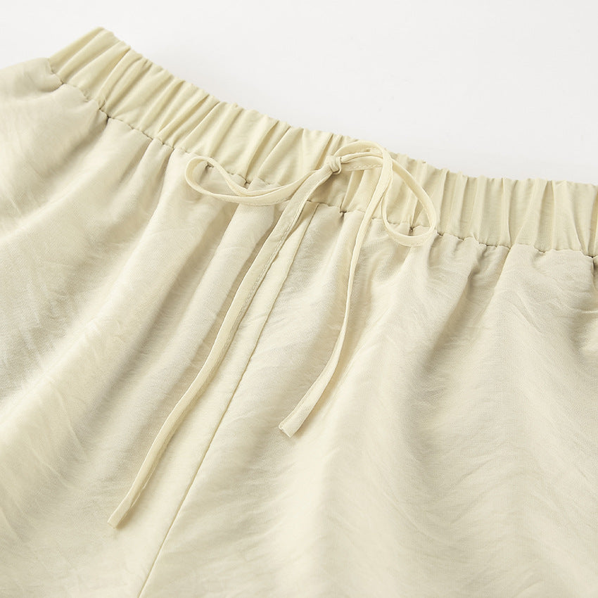 Women's V-Neck Flowy Blouse & Shorts Set