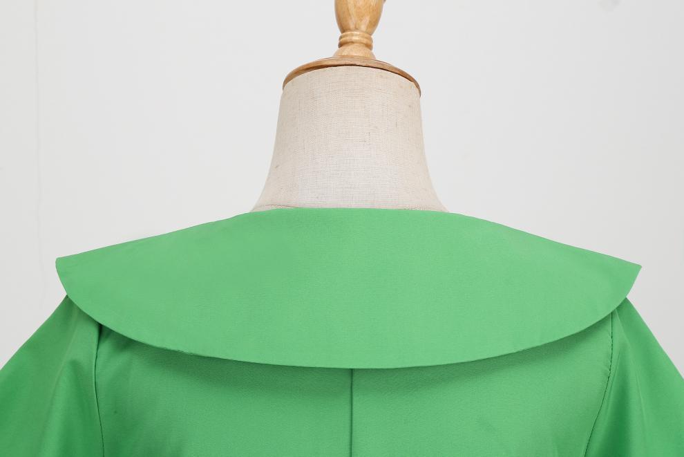 Women's Summer Party Dress with Notch Lapel and Flared Hem