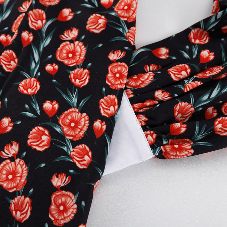 Women's Elegant Floral Print Dress