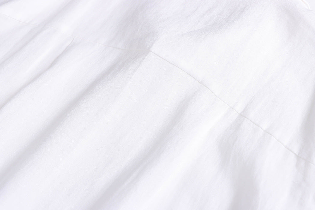 Luxury 100% Linen Sun Protection Shirt & Wide-Leg Pants Set – Breathable & Stylish