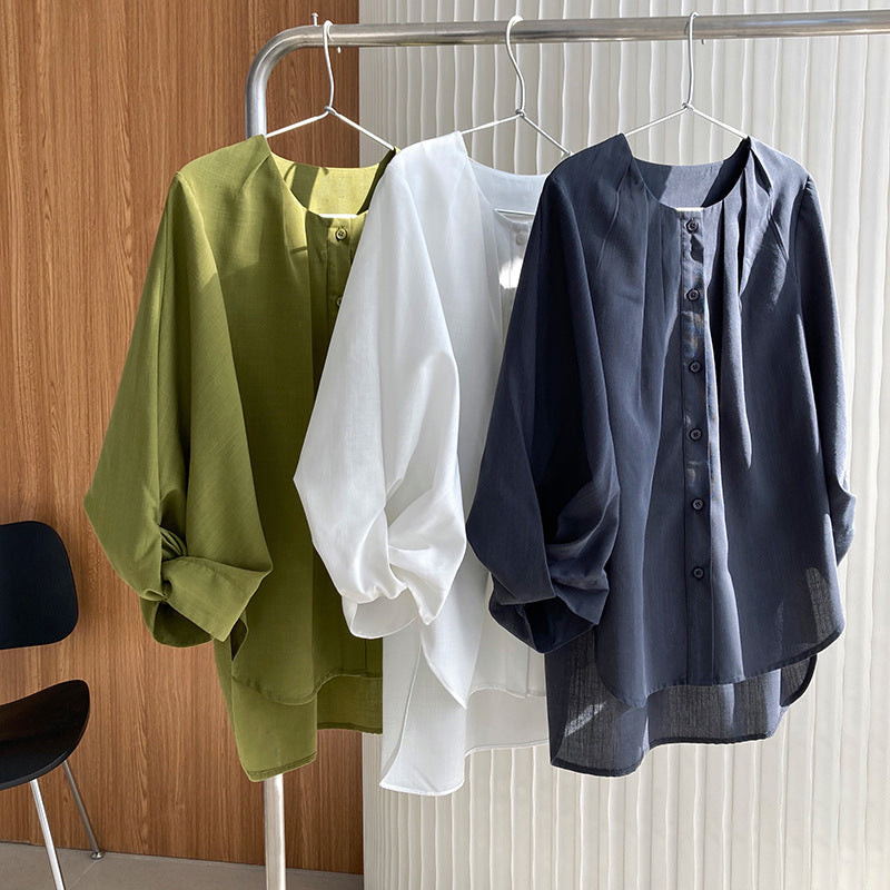 Designed Linen 3/4 Length Sleeves Shirts