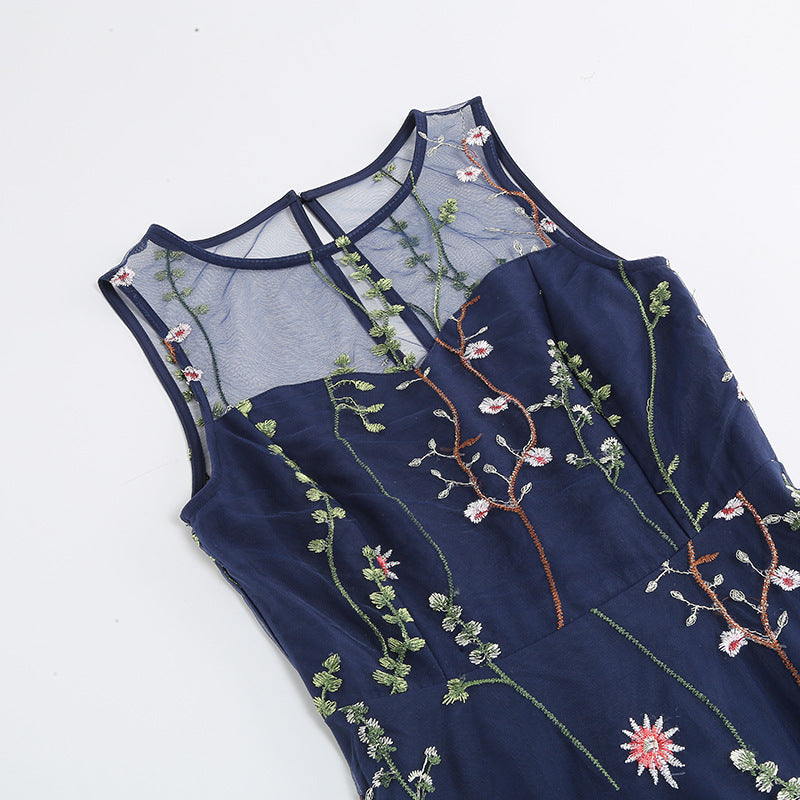 Vintage Sleeveless Embroidery Dresses-Dresses-Free Shipping at meselling99