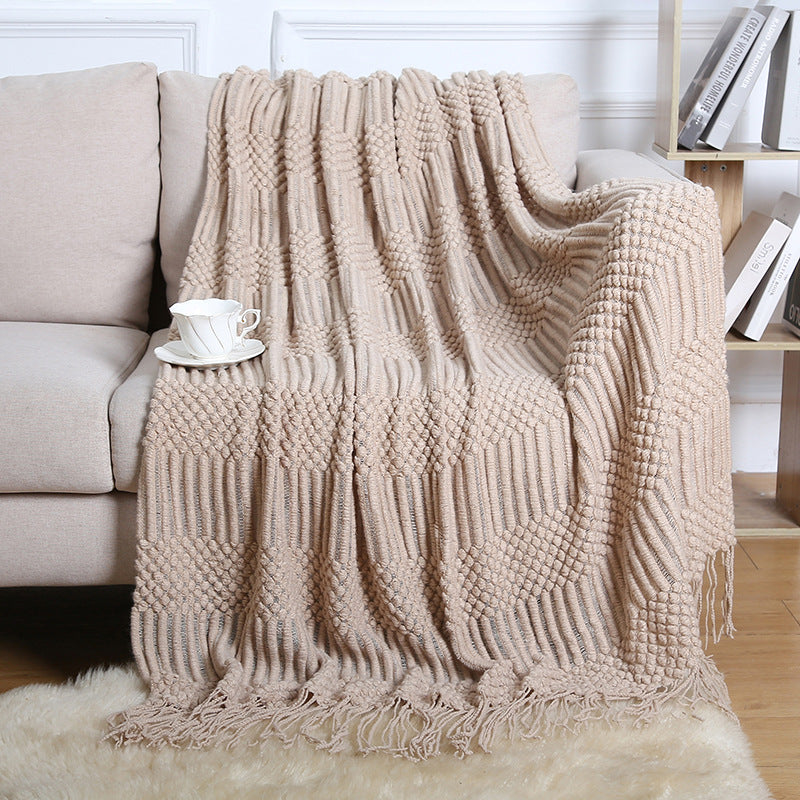 Boho Fringe Sofa Blanket
