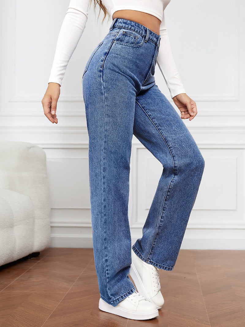 High-Waist Stretch Denim Jeans