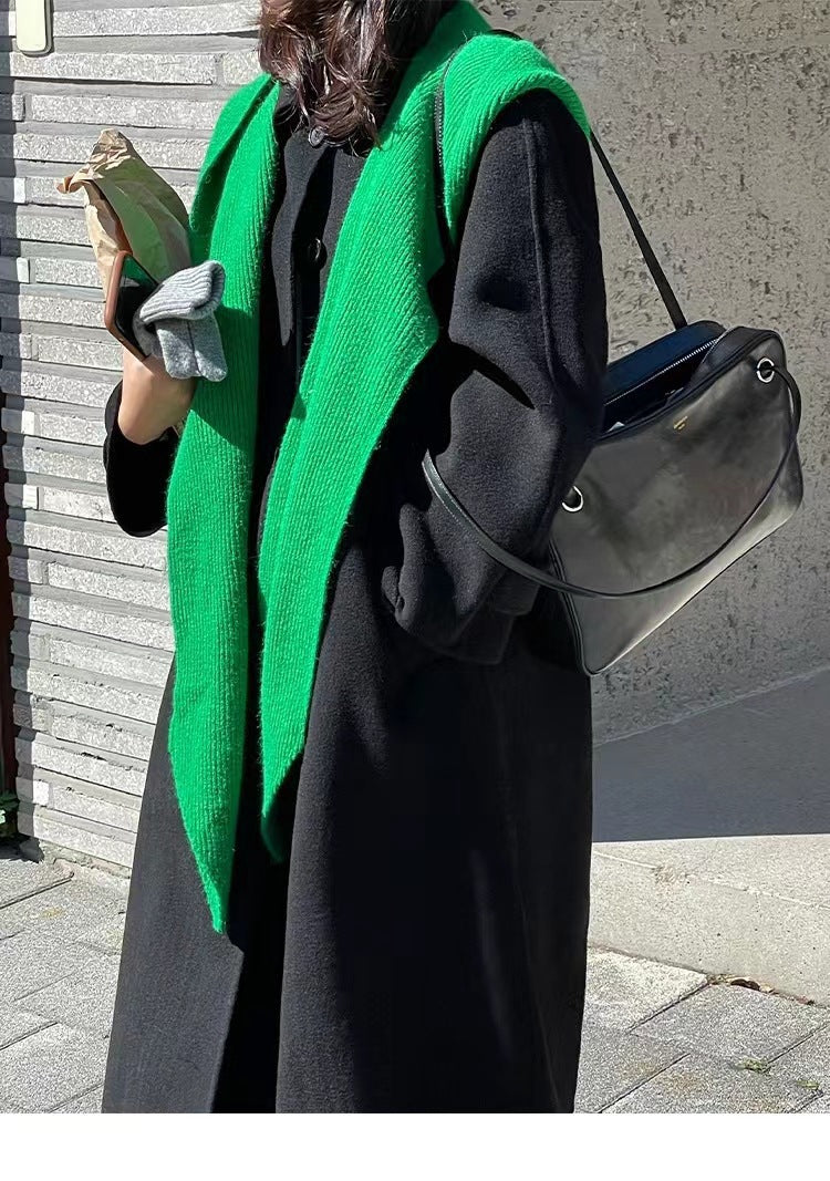 Women's Knit Hooded Cape Scarf 2pcs/set