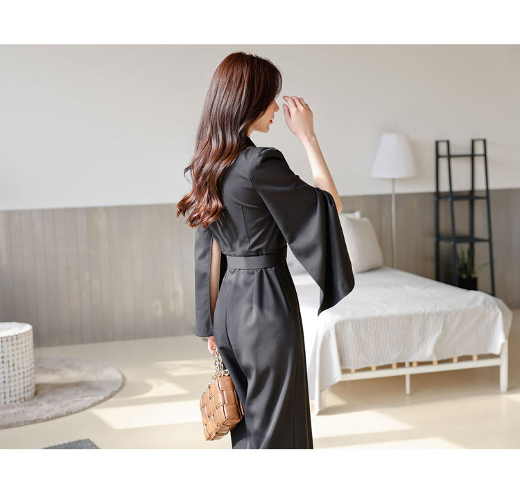 Elegant Office Lady Sheath Jumpsuits