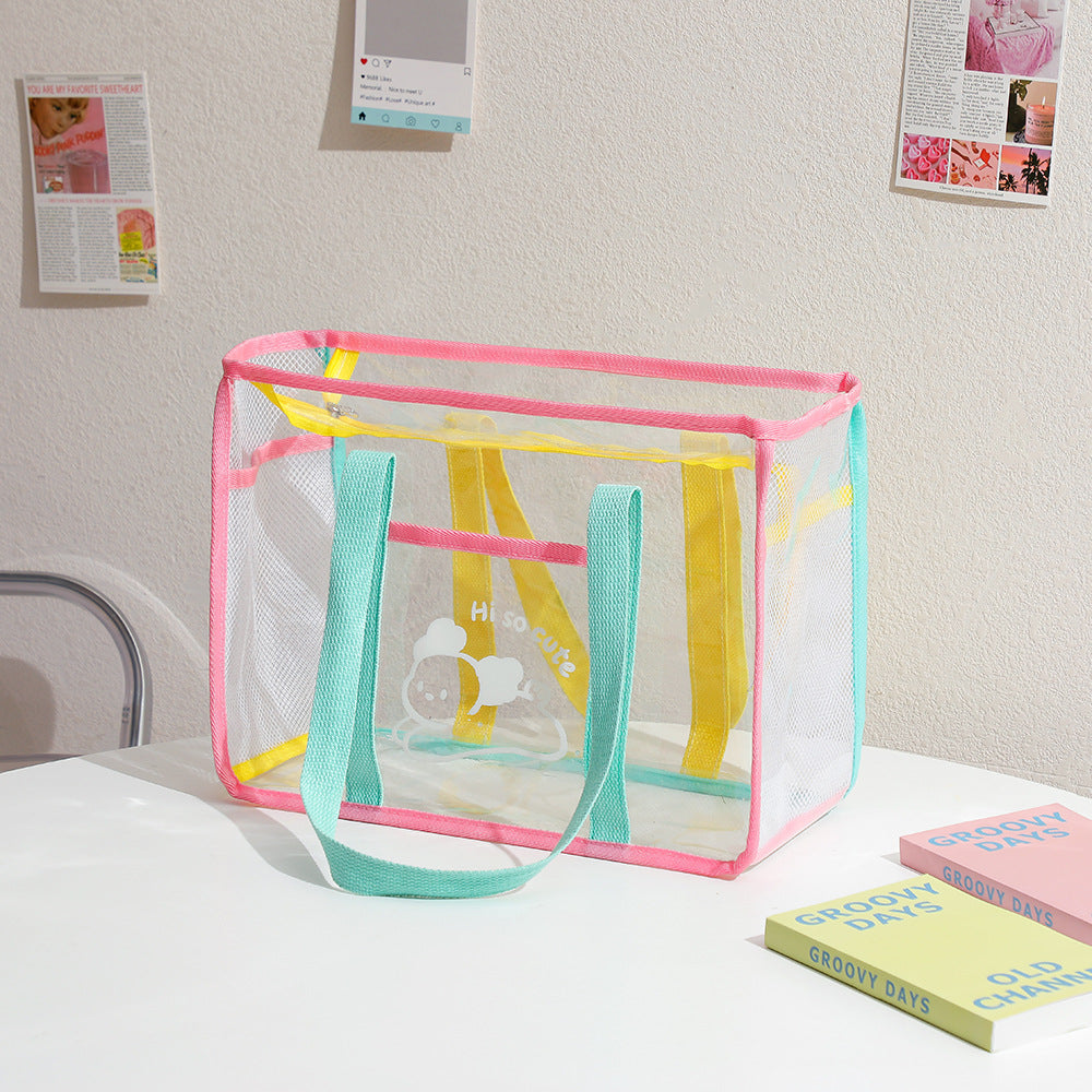 Cartoon Large Clear Tote Bag for Women