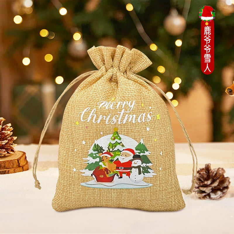 Christmas Drawstring Gift Bag for Apples 24pcs/Set