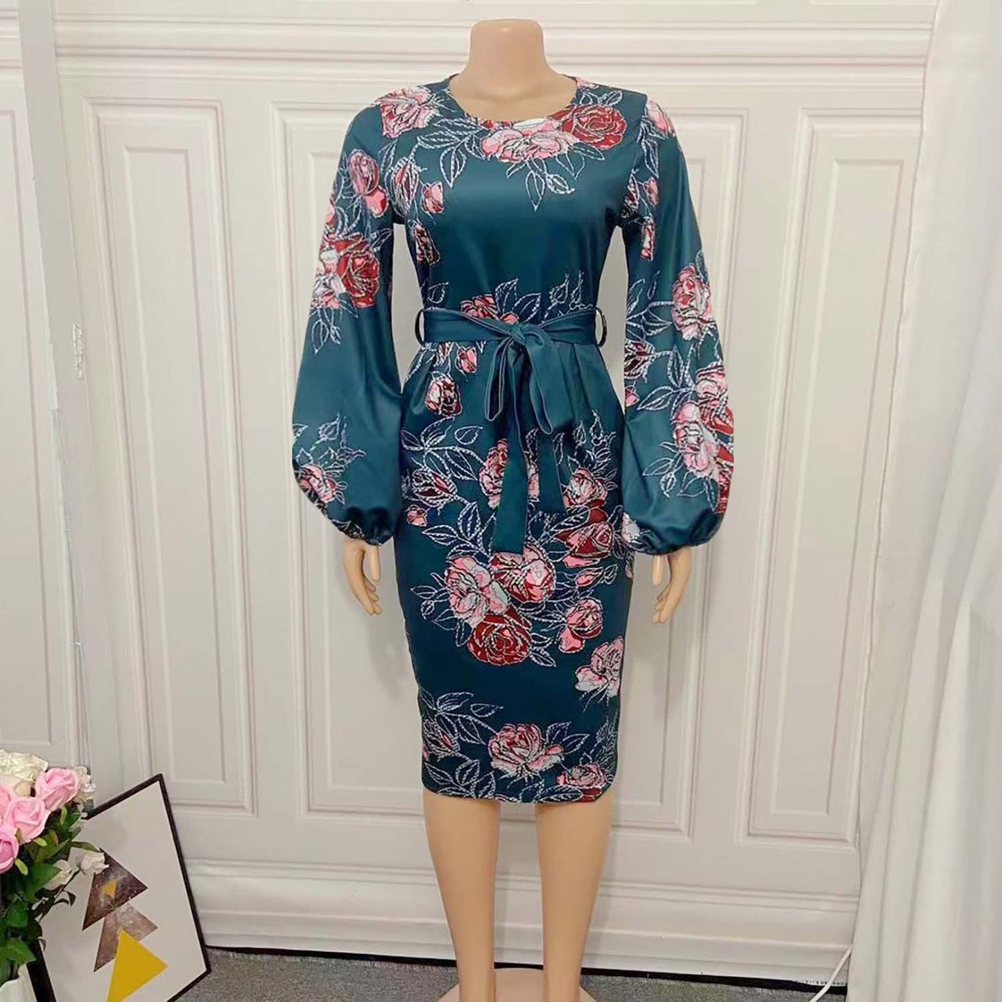 Round Neck Plus Sizes Office Lady Dresses--Free Shipping at meselling99