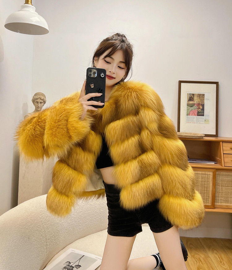 Luxury Winter Fox Fur Women Coats