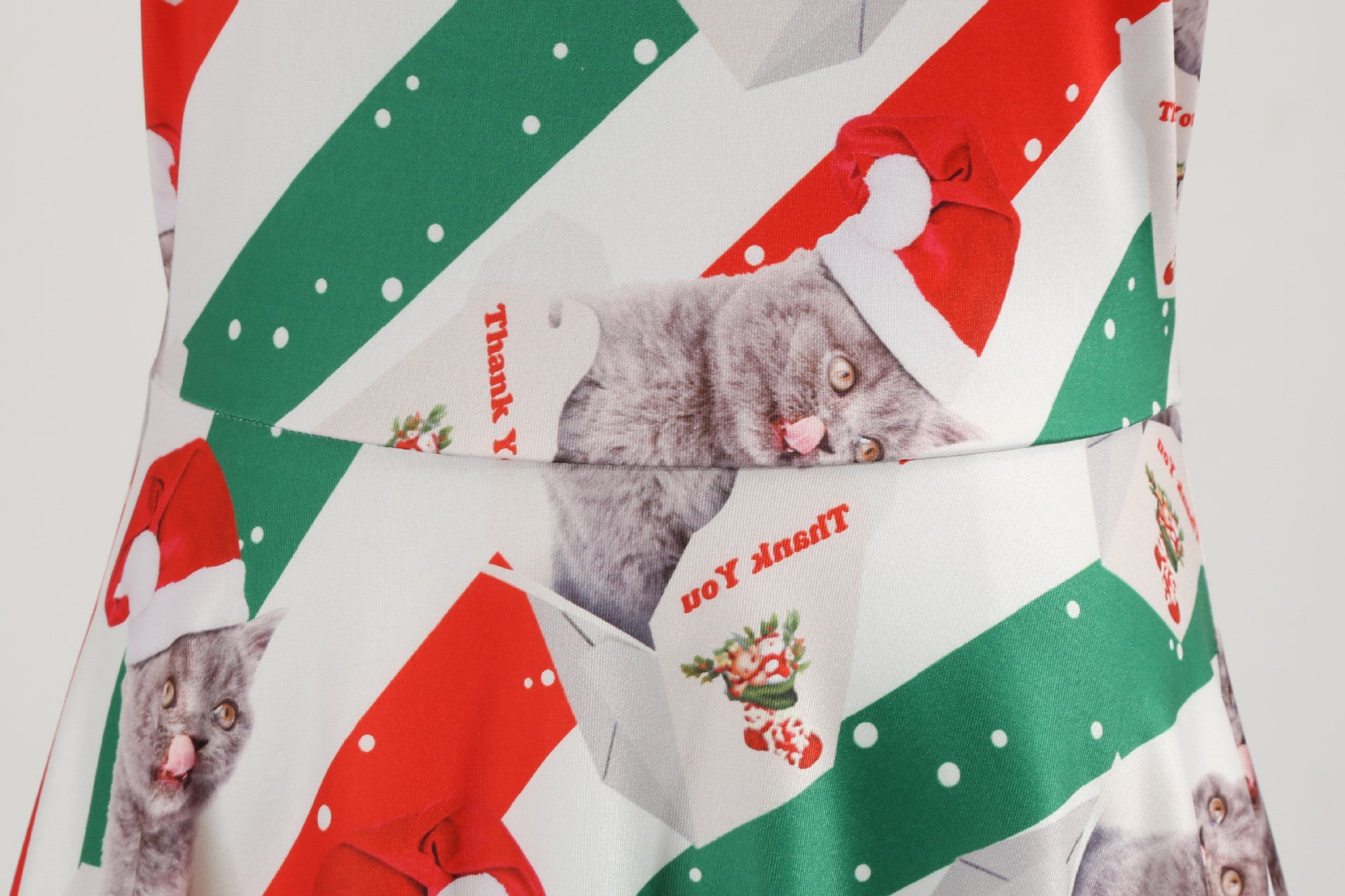 Christmas Floral A-Line Swing Dress