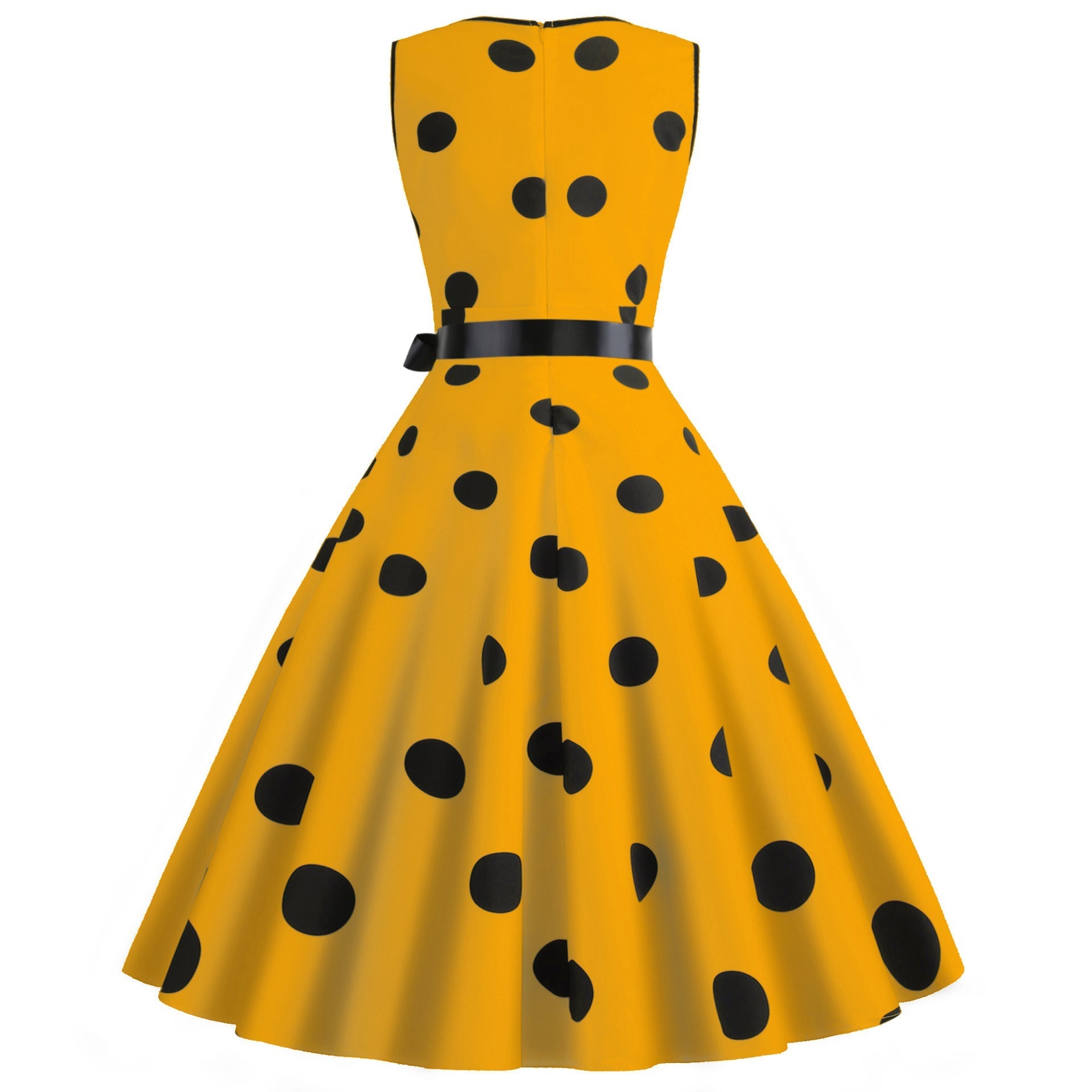 Summer Sleeveless Polka Dot Dresses-Dresses-Free Shipping at meselling99
