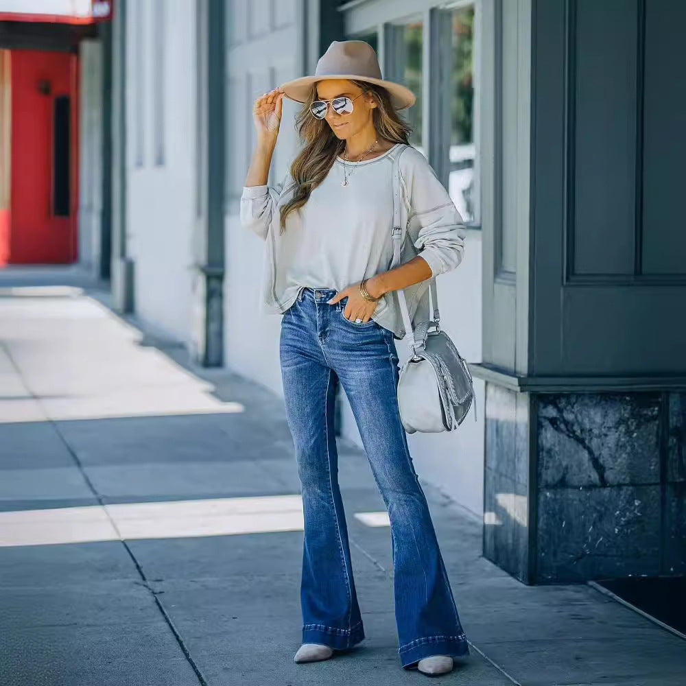 Fashion Women Trumpet Jeans