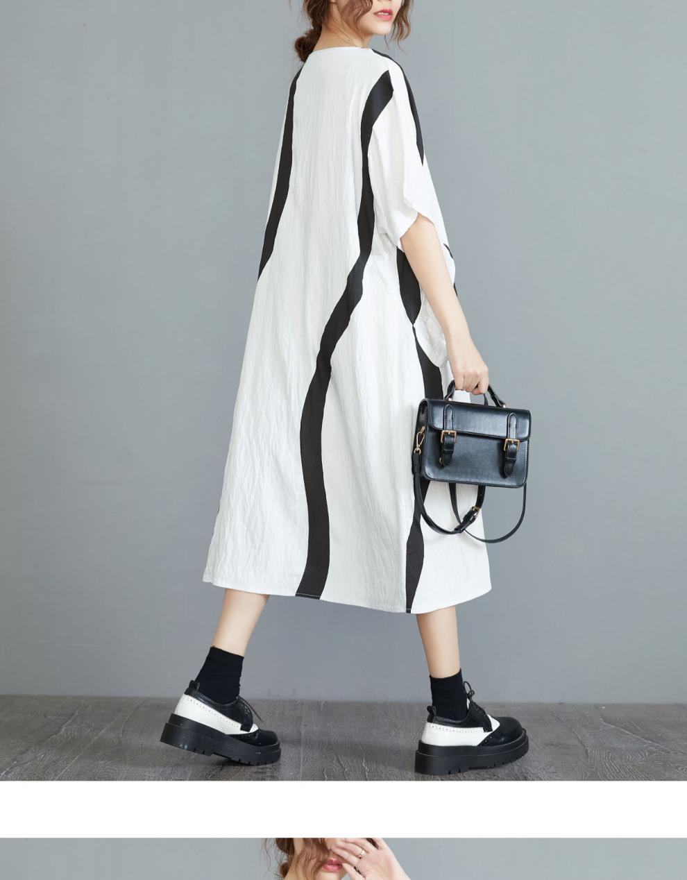 Plus Size Summer Dress  Boho Loose Fit Casual Ripple Print Maxi Dress