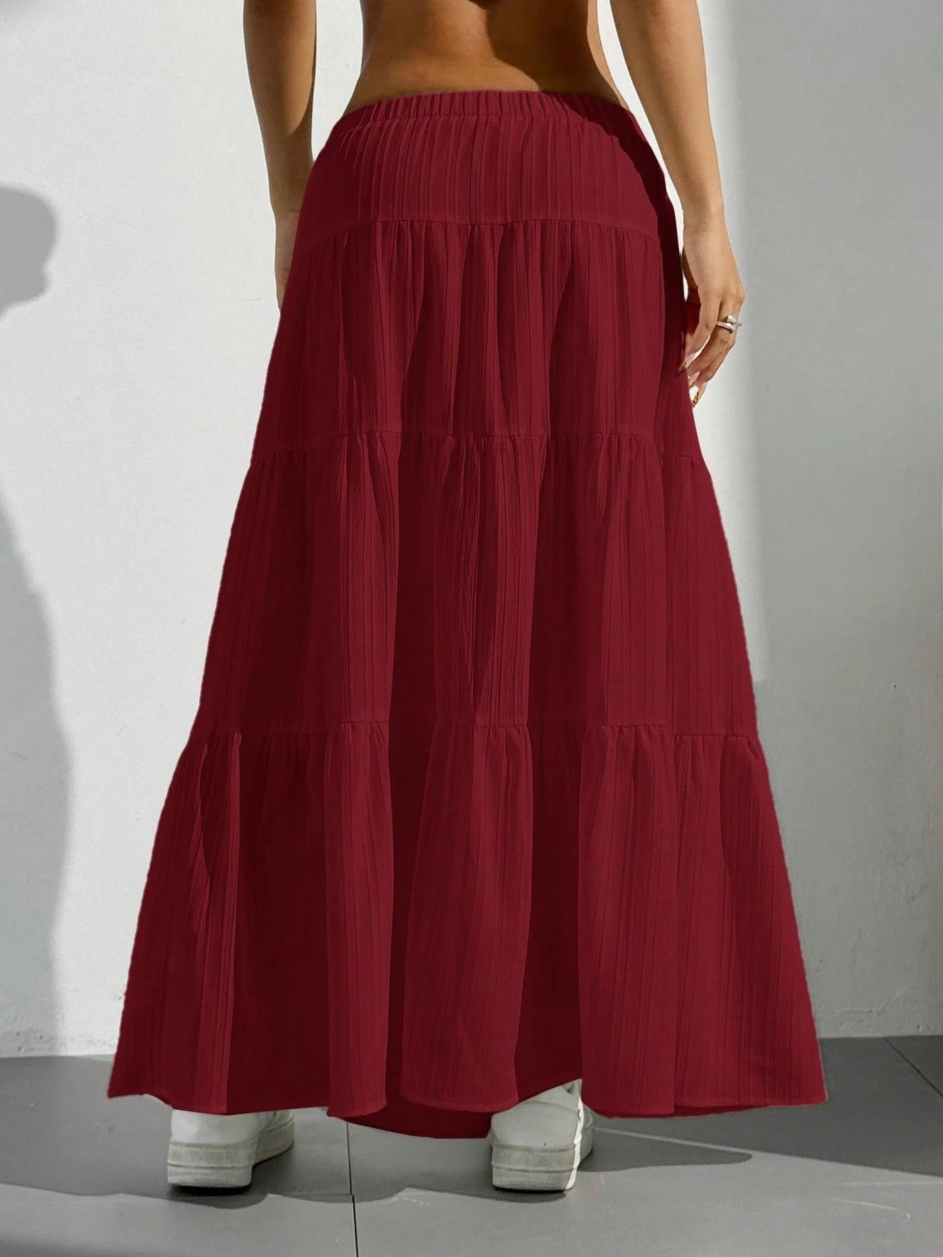 Women's High-Waisted Flowy Maxi Skirt