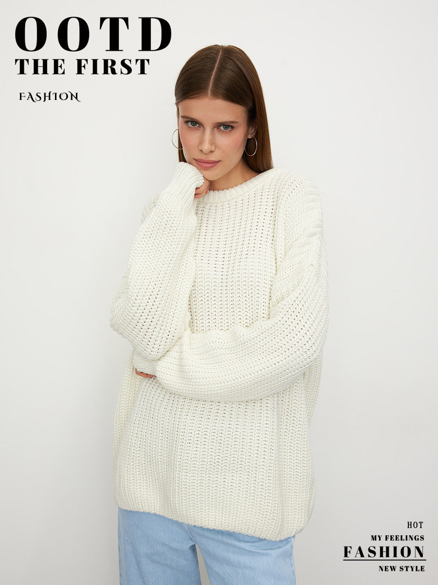 Lantern Sleeve Pullover Sweater