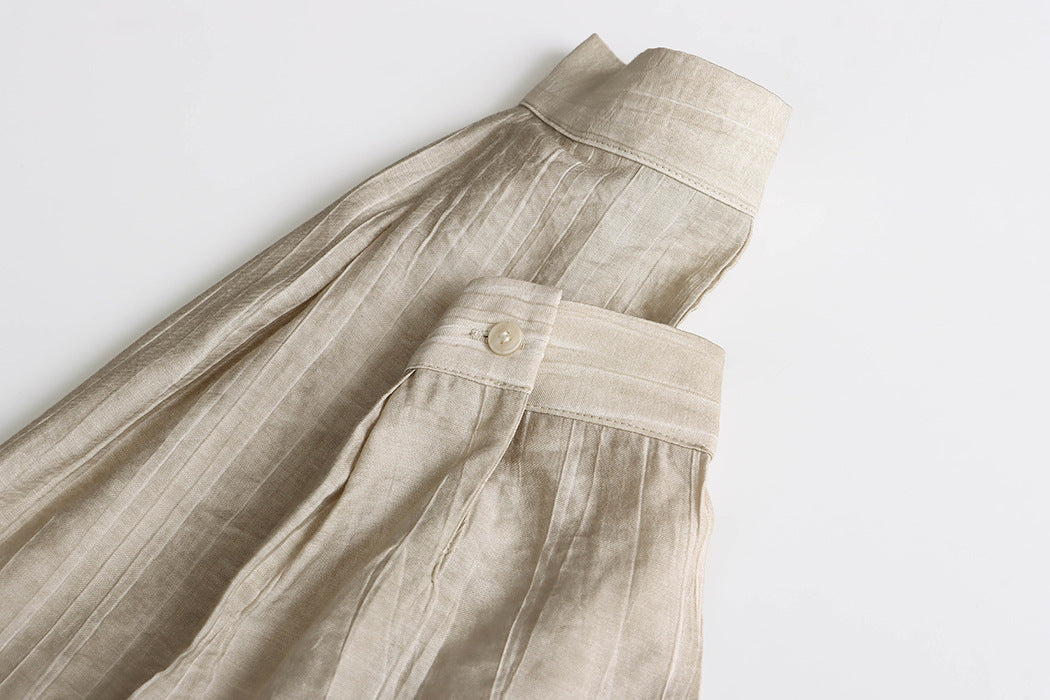 Tencel Lyocell Tie-Dye Relaxed Shirt & Culottes Two-Piece Set