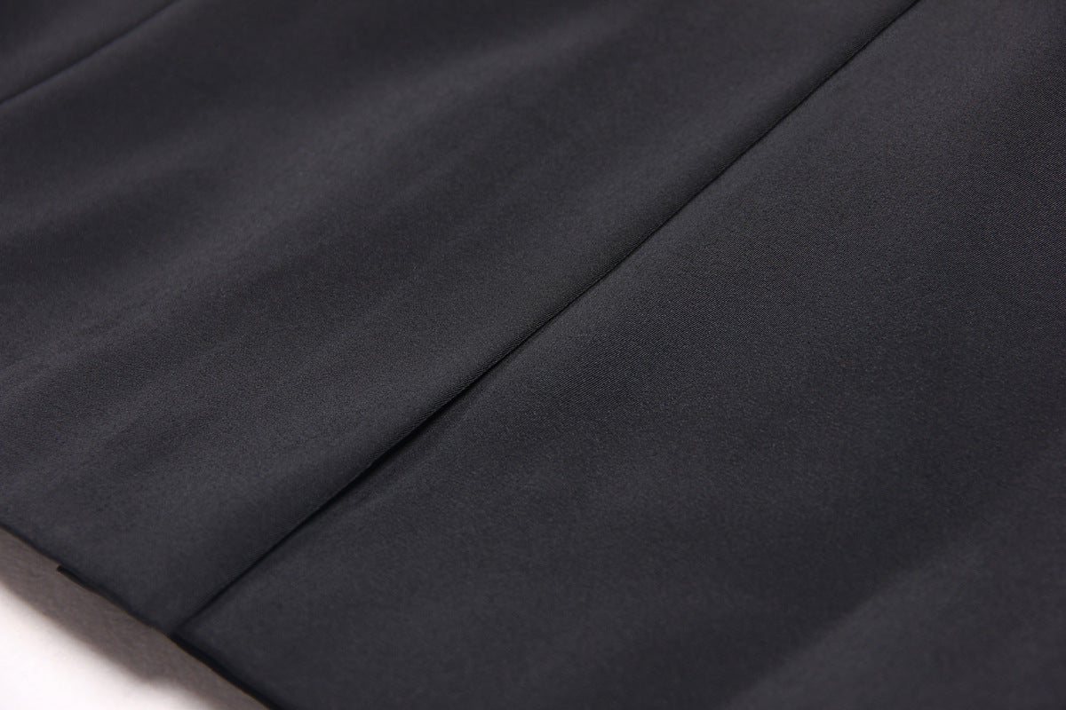 Designed Women's Mid-Length Blazer with Shawl Collar