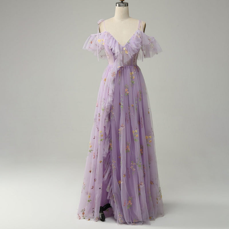 Elegant Sleeveless Long Bridesmaid Dress for Wedding Party and Formal Events